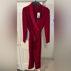 Adrianna Papell Rich Samba Crepe Jumpsuit NWT Size 4